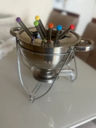 Jogo de fondue inox