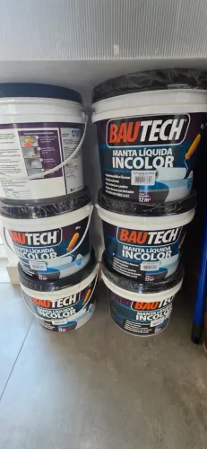 Kit 5 Baldes Manta Liquida Incolor Bautech 8kg Lacrados - Val. 11/2027