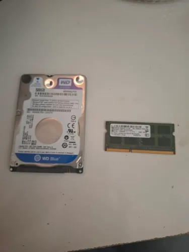 HD WD Blue 500GB + Memória RAM.