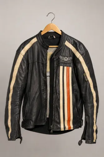 Jaqueta BILT de Couro para Moto Vintage com Certificação CE