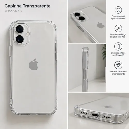 Capinha Iphone Transparente Estoque