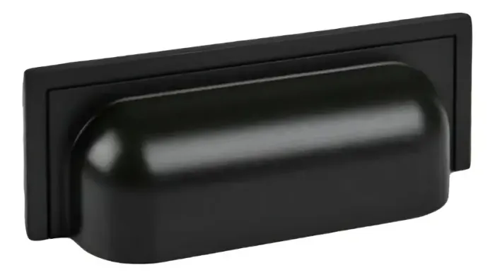 Kit 12 puxadores ZEN PLYMOUTH 80 PRETO - Marcenaria
