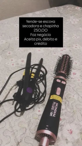 Escova secadora e chapinha