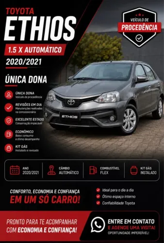 Toyota Etios X 1.3 Flex 16V 5P Aut. 2021
