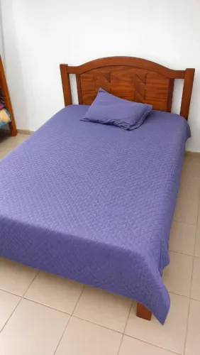 Cama Casal c/ colchão - Modelo Grécia Madeira Maciça