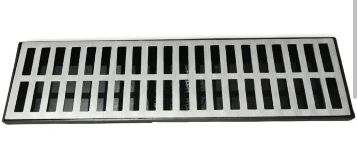 Kit 2 ralo linear 15x50 grelha alumínio 