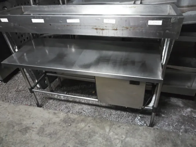 Condimentadora refrigerada para Gns, com motor 220v inox , com pé
