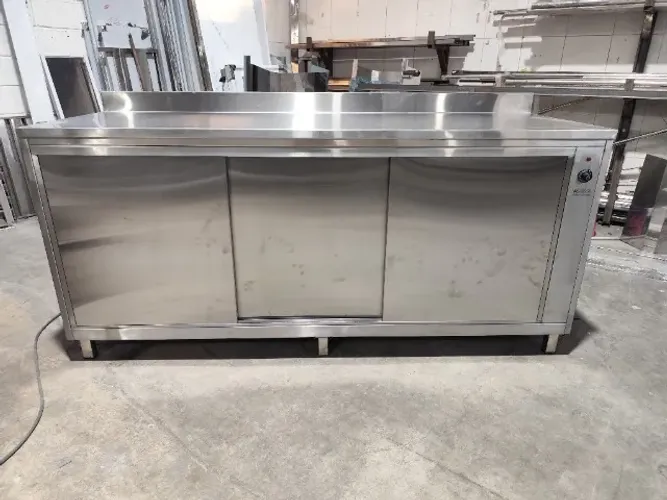 Balcão encosto refrigerado inox 2850×650×900 