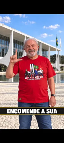 Camisa Lula 2026! Tetra Eleição 2026! A história continua!