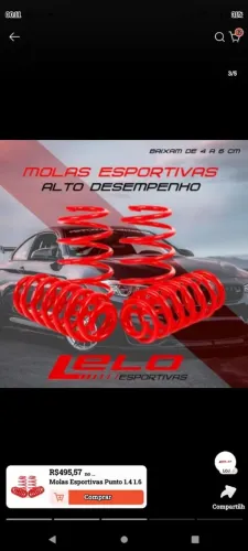 molas esportivas Fiat Punto usada