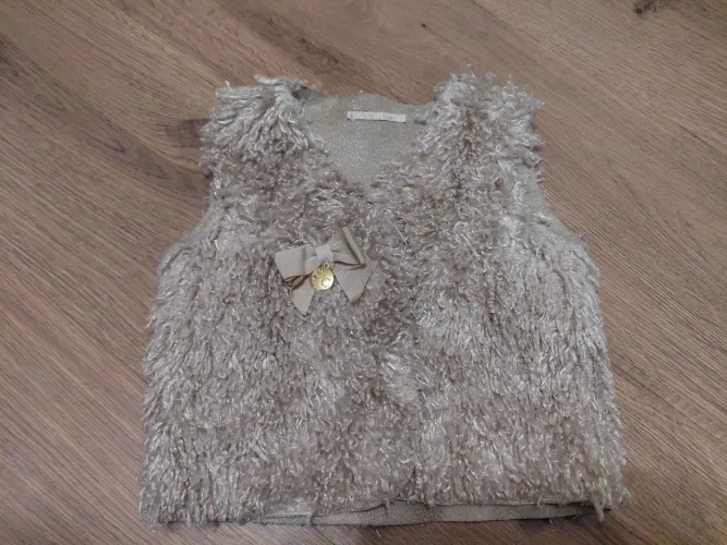 Colete Infantil Petit Cherie de Pelo - Tam. 3 - Bege