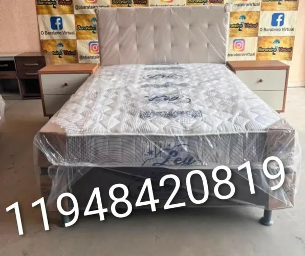 Promoção camas box casal com colchão novas pronta entrega