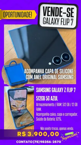 Samsung Galaxy Z Flip 7 512GB 5G Azul