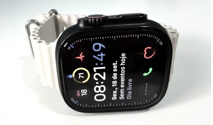 Apple Watch Ultra 3 Apple whatch ultra 3, número do modelo MF1T4LW/A, versão 26.0, número