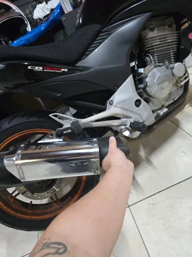 Ponteira esportiva Fortuna Cromada para CB300R 