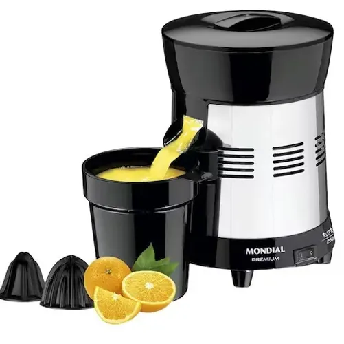 Espremedor/Extrator de Frutas Mondial Turbo Premium 250W Bivolt - Preto