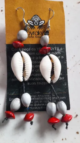Biojoias de semente natural e crochê 