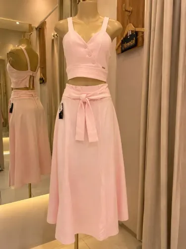 Conjunto D'Metal + Rosa Claro Tamanho G