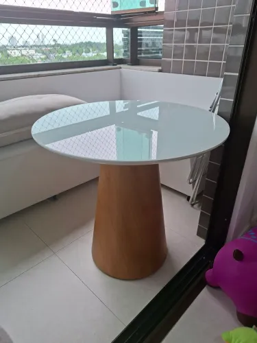 Mesa redonda, mesa cone 80 cm padrão 4 pessoas - altura normal de mesa