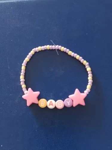 Pulseira miçanga DIY personalizada "BABY"