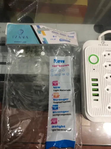 Filtro de linha novo Bivolt 5 tomadas + 4USB e cabo de 2 metros 