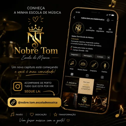 Nobre Tom - Escola de Música(Aulas de música)