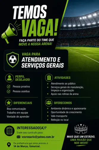 Vaga para serviços gerais