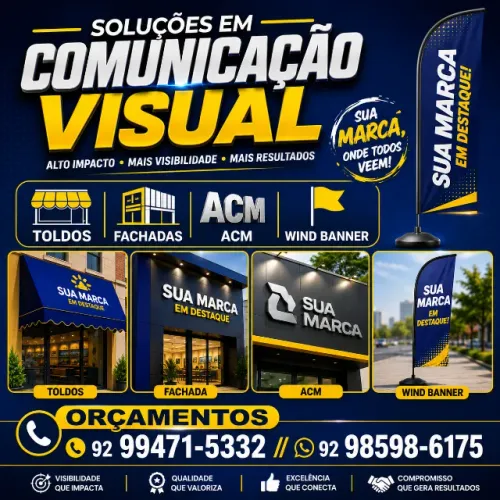 Wind banner, fachadas em lona / ACM, backdrop, painéis de aniversário, panfletos..