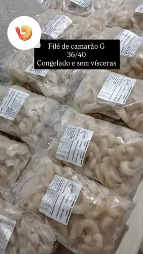 Filé de camarao eviscerado