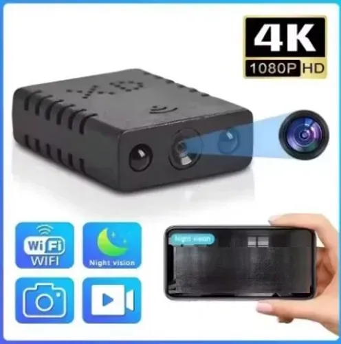 Micro Câmera Espiã Xd2 Infravermelho Video Audio 1080p Wifi z1556