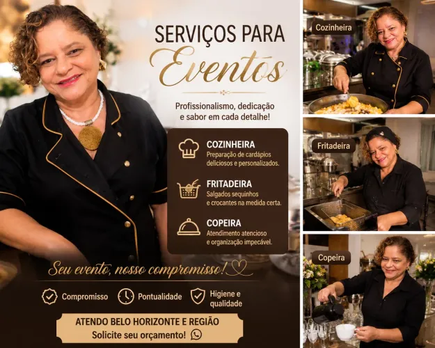 Cozinheira para eventos