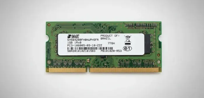 Memória RAM Original Smart 1 GB DDR3 PC3-10600S 1333 MHz SODIMM para Notebook Laptop AIOPC