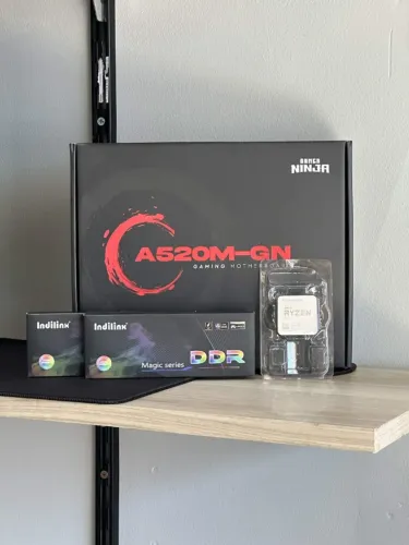 Kit Upgrade AMD - Ryzen 5 5500 + Placa Mãe A520M + 16GB DDR4 - Loja FH