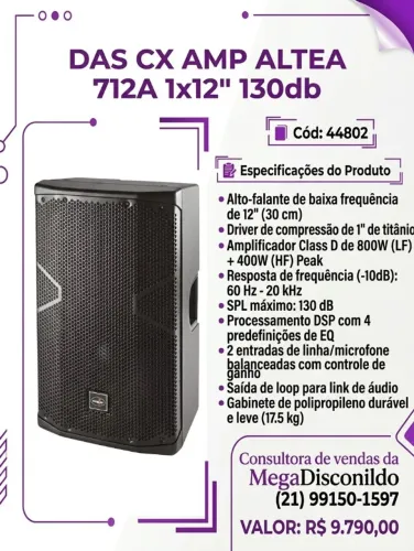 DAS CX AMP ALTEA 712A 1x12" 130 db