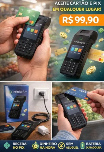 Maquininha Cartão e Pix Sem Aluguel Recebe na Hora
