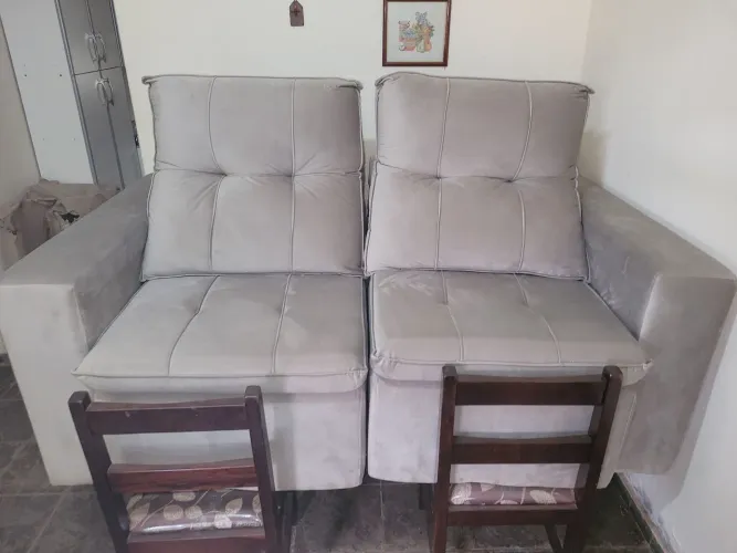 Sofá dois lugares reclinavel