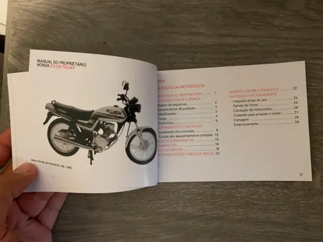 Manual do Proprietario Today 1989 a 1995 oportunidade