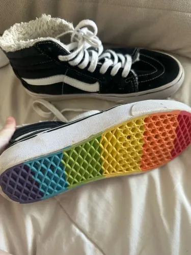 tênis vans sk8-hi preto forrado