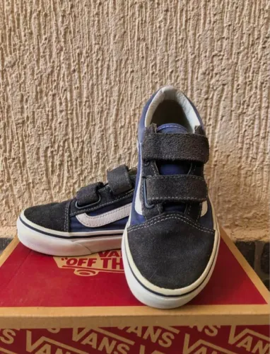 Tênis infantil Vans Old Skol Original, n. 27, velcro