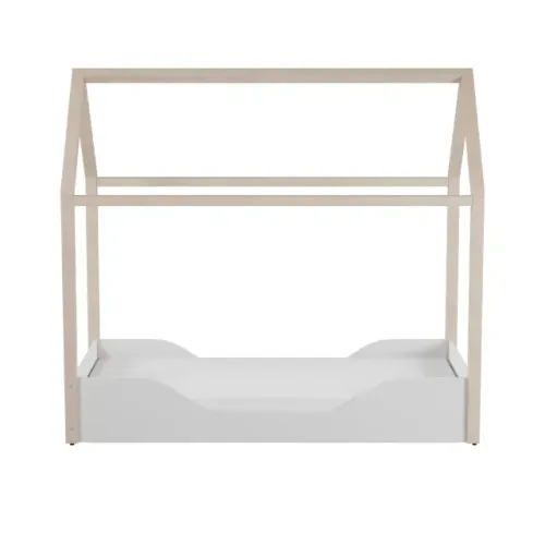 Cama Montessori Júnior Pin Play 78 cm - Casinha + Colchão + Jogo de Lençol