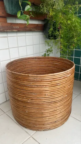 Cachepot rústico em Bambu tratado 54x41 - Grande e diferenciado