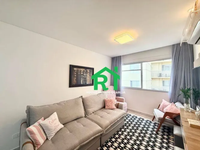 Apartamento com 2 quartos, 1 suíte, 1 vaga e lazer à venda na Pitangueiras, Guarujá