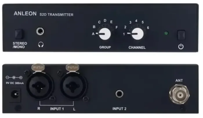 Retorno de Palco In Ear UHF Sem Fio Wireless Monitor Anleon S2