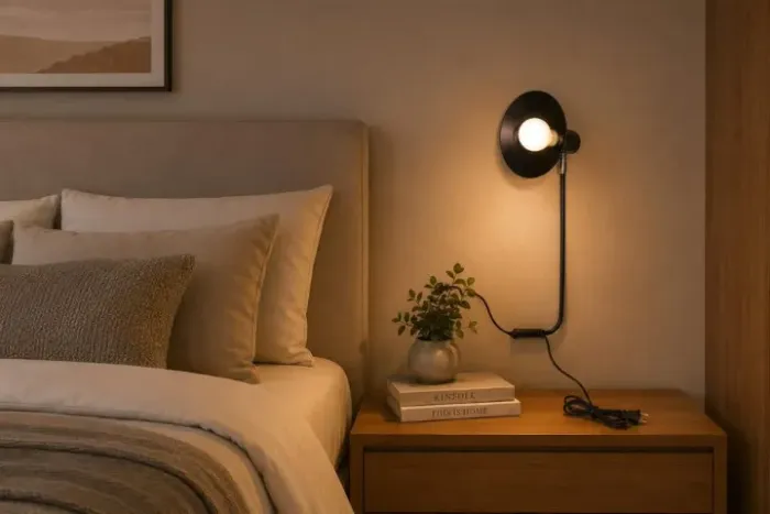 Abajur arandela Luminaria articulada para cabeceira de cama tenho mais em estoque
