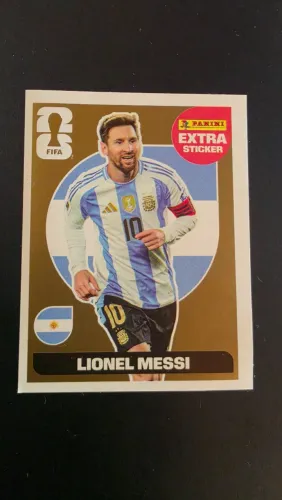 Figurinha Panini Golden Messi - Messi Dourado - Extra Sticker