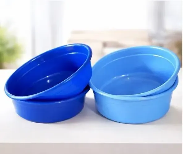 Kit 4 Bacias Redondas Giplás Plástico 2,6l Resistente.