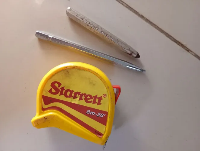 Riscador e ponteiro de inox trena de 8 metros