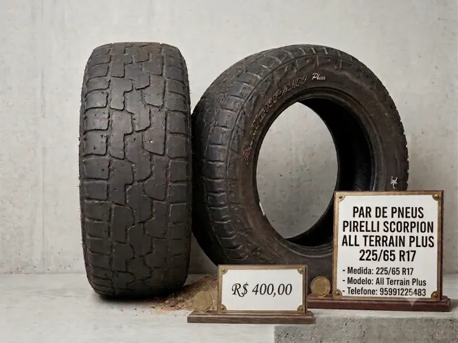 Vende-se Pneus Pirelli Scorpion All Terrain Plus (225/65 R17) - Usados