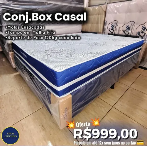 Cama Box Casal Molas Ensacadas