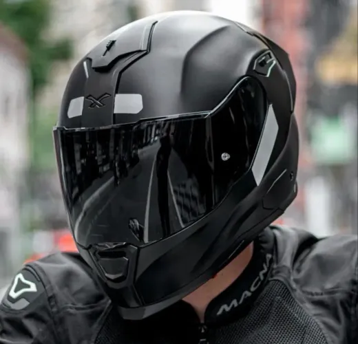 CAPACETE NEXX Sx100r PRETO FOSCO (motociclista)